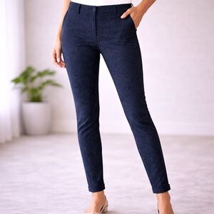 Navy Jacquard Slim Pants – oodji Ultra – Size 38 (S/M)